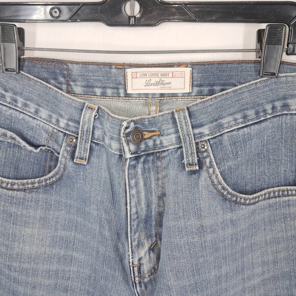 Levi's Strauss Signature Men's 29x30 Low Loose Boot Cut Jeans Y2K - Picture 2 of 5